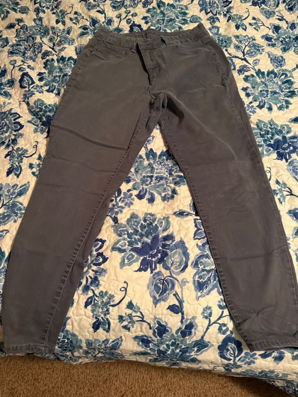 Maurices Straight Leg Pants in Dusty Blue